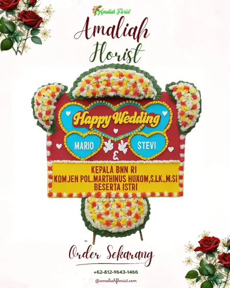 Papan Bunga Pernikahan Kalibelo